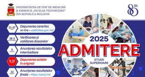 Depunerea actelor de studii în original pentru participarea în concursul final de admitere la USMF „Nicolae Testemițanu”