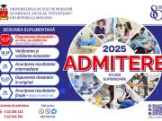 Sesiunii suplimentare de admitere pentru locurile rămase neacoperite la USMF „Nicolae Testemițanu”