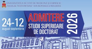 Admiterea la studii superioare de doctorat, a.u. 2026-2027
